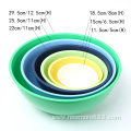 Set of 6 Multi-color Plastic Mixing Bowls